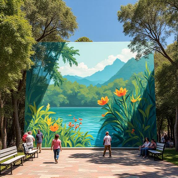 Mural ecológico para fundación ambiental en Santiago