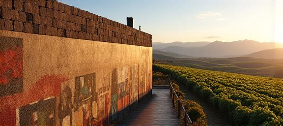 Mural en finca vinícola Valle de Colchagua